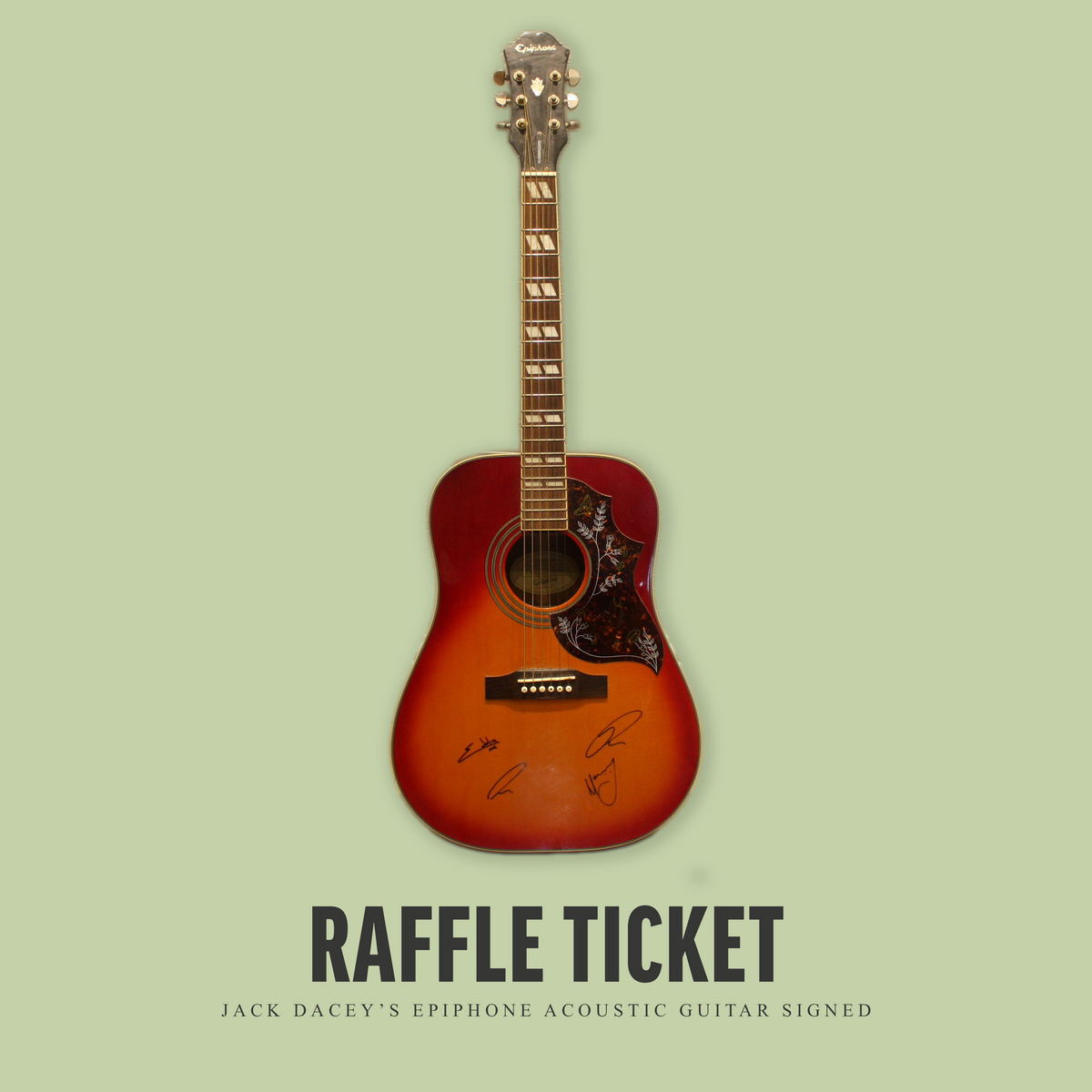 Jack’s Acoustic Epiphone Guitar Signed By The Band [Raffle Item] – The ...